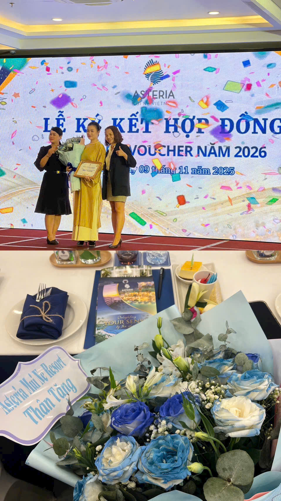 Chứng nhận: Lễ ký kết hợp đồng Voucher năm 2026 tại Asteria Mui Ne Resort (09/11/2025) — Asteria Mui Ne Resort, 2025