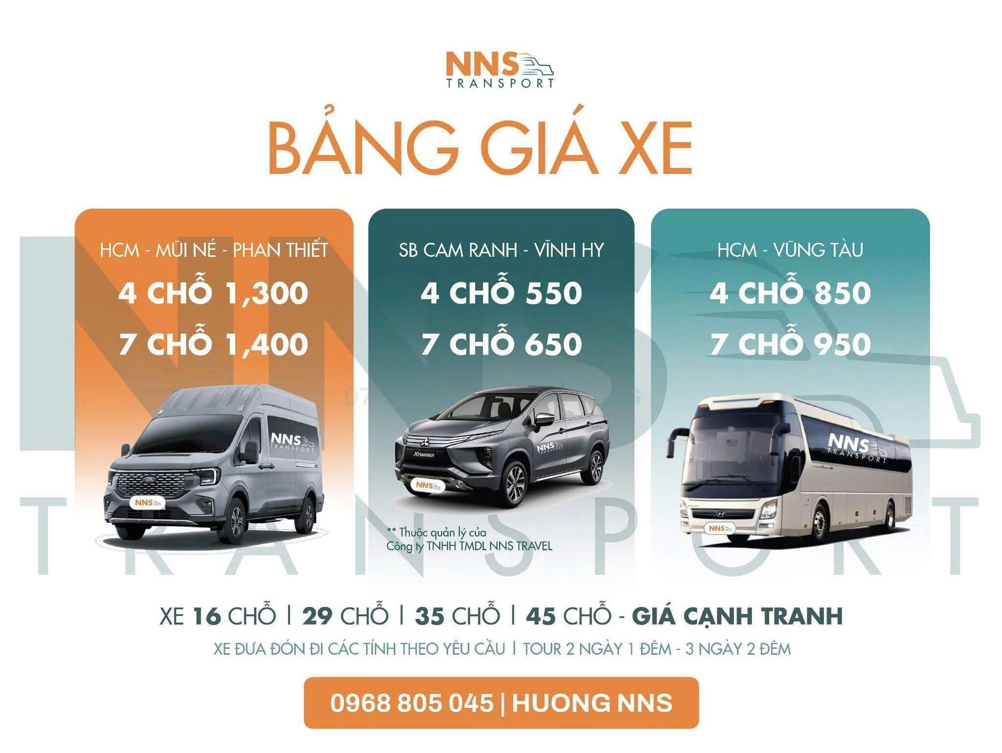 Banner thuê xe NNS Transport